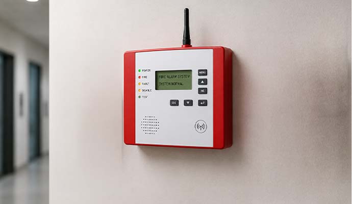 Cellular fire alarm system panel