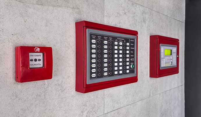 Conventional fire alarm control panel and call point