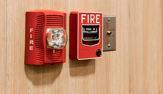 Fire alarm horn strobe and pull station