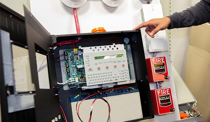 Fire surveillance system control panel